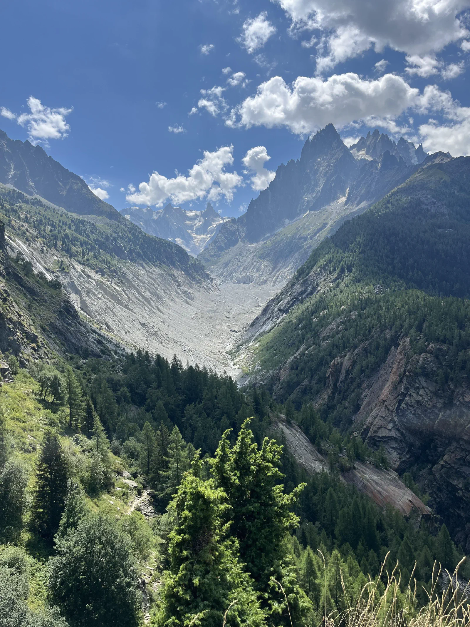The Mer de Glace, seen from the viewpoint