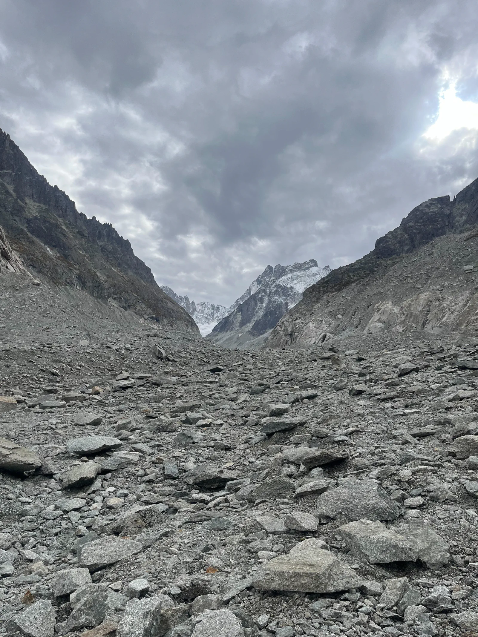 A very dirty Mer de Glace